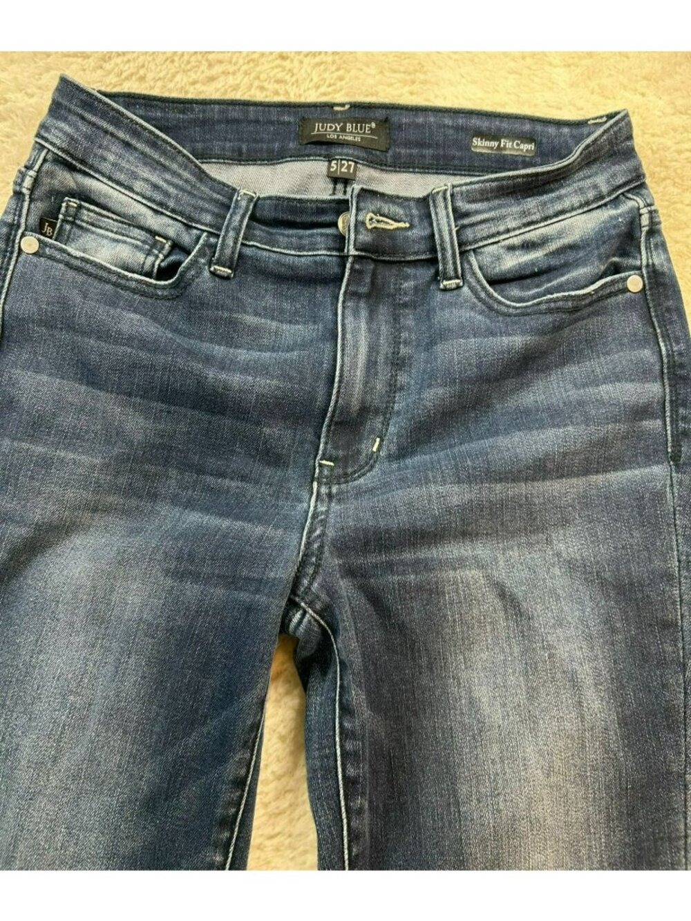 Judy Blue Womens Skinny Fit Jeans Size 5/27 Medium & Dark Wash Denim Stretch - Picture 5 of 12